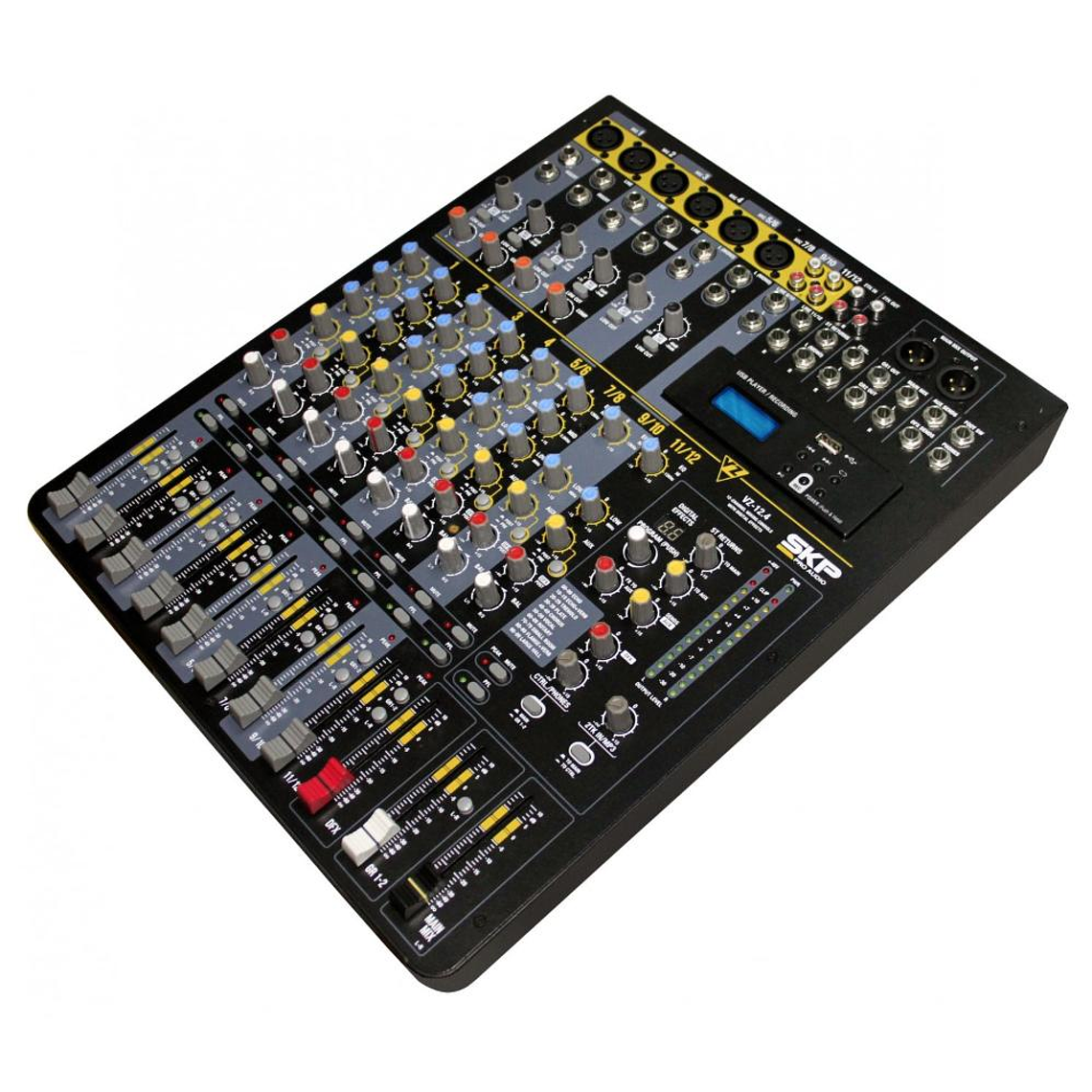 Mixer Analogo de 12 canales SKP VZ-12.4 2