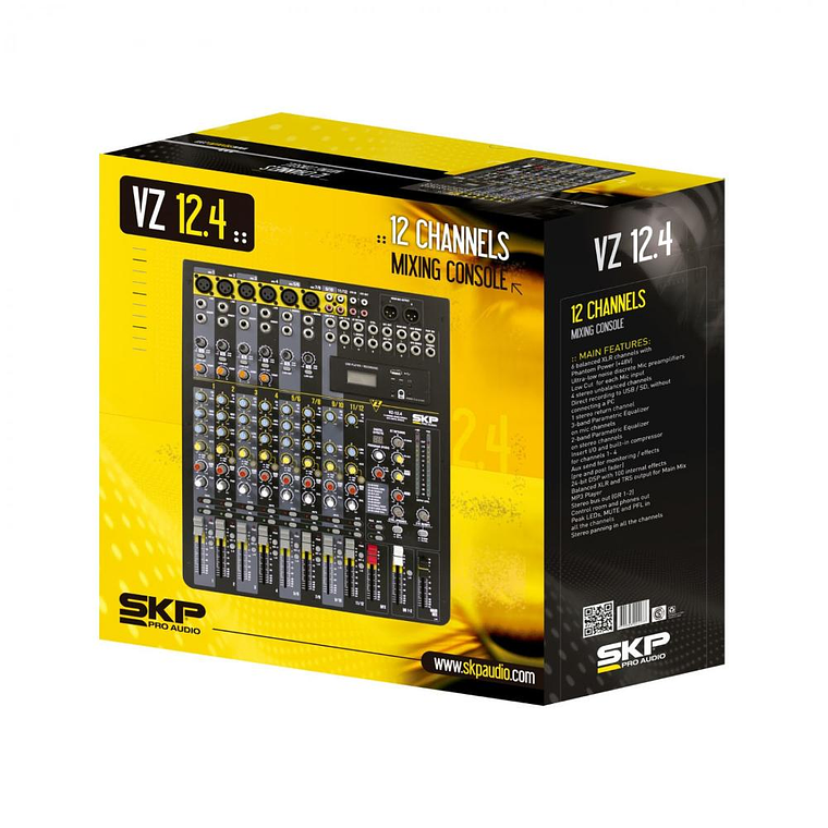 Mixer Analogo de 12 canales SKP VZ-12.4 3