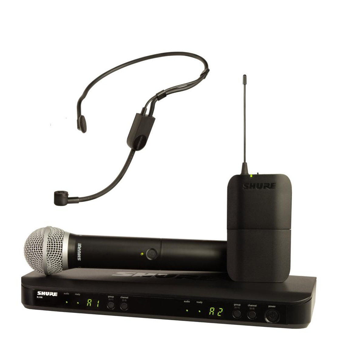 Microfono inalambrico mano + cintillo Shure BLX1288/P31-M15 1