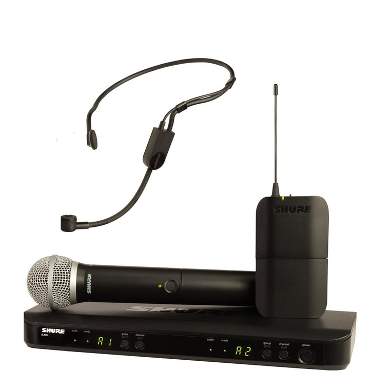 Microfono inalambrico mano + cintillo Shure BLX1288/P31-M15 1