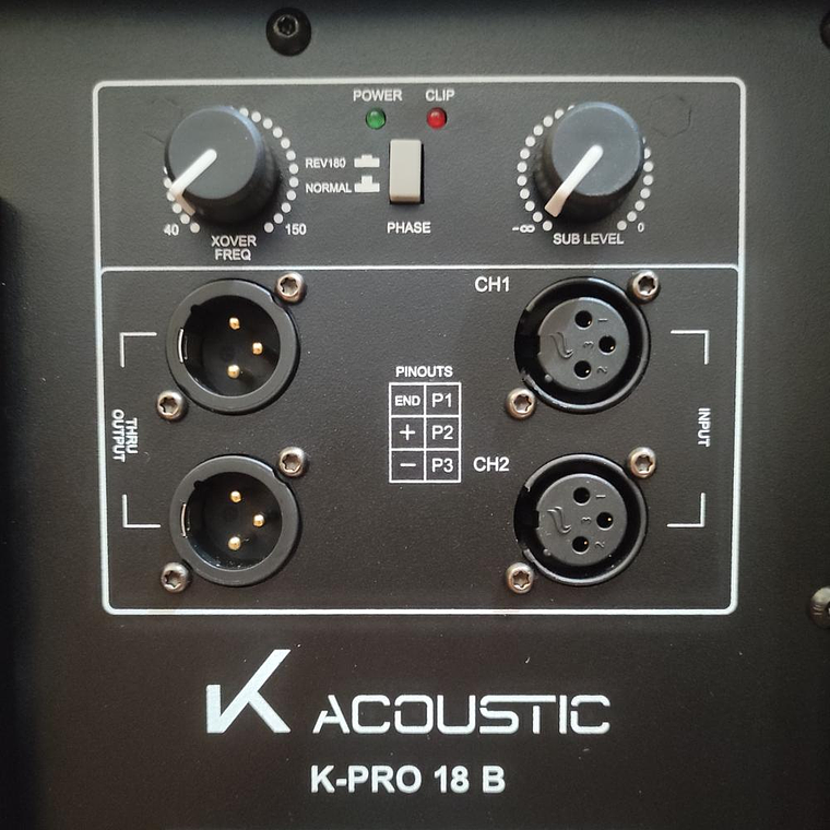 Sub Bajo Activo 18 Pulgadas K-Acoustic K-PRO 18B 4