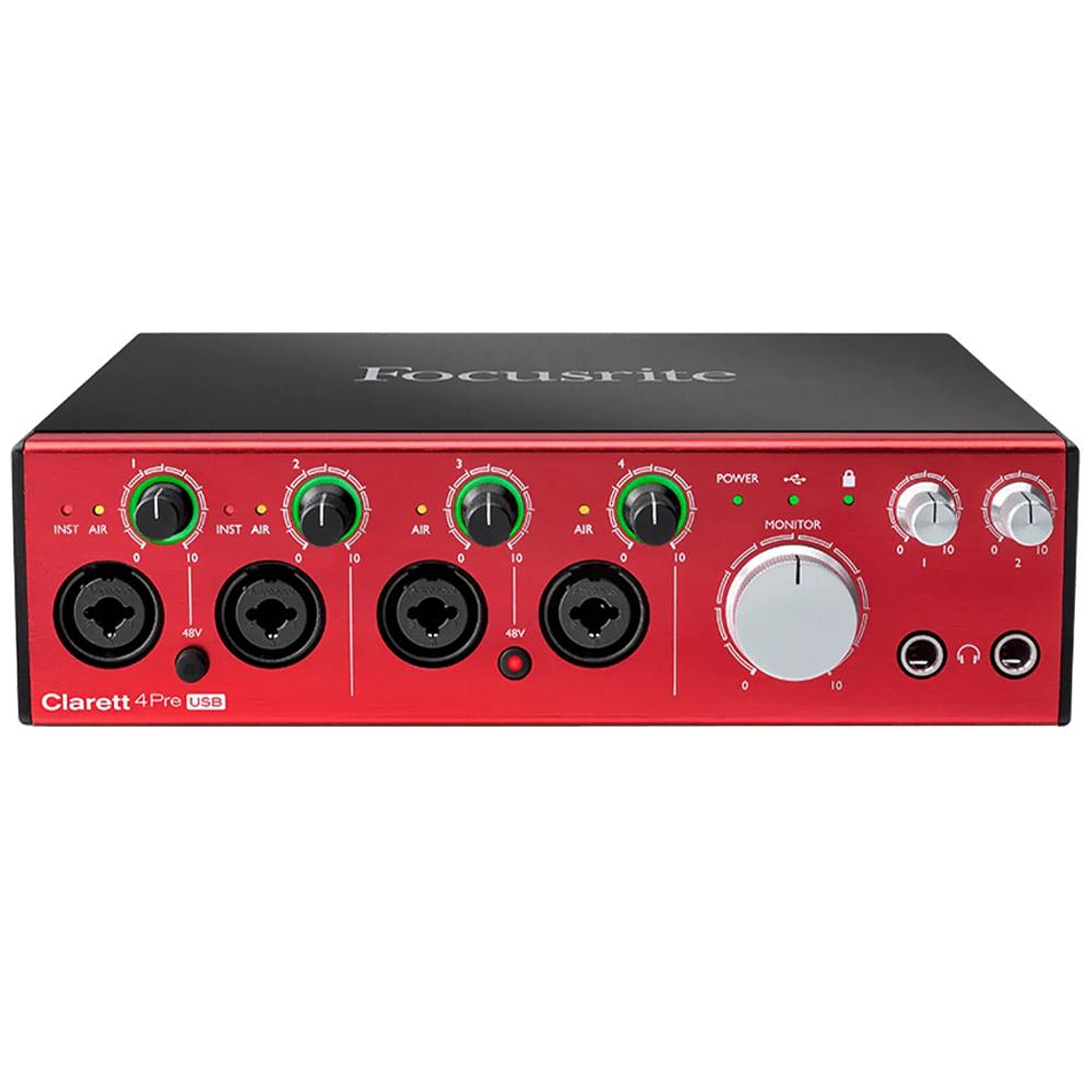 Interfaz de Audio Focusrite Clarett 4Pre USB 1