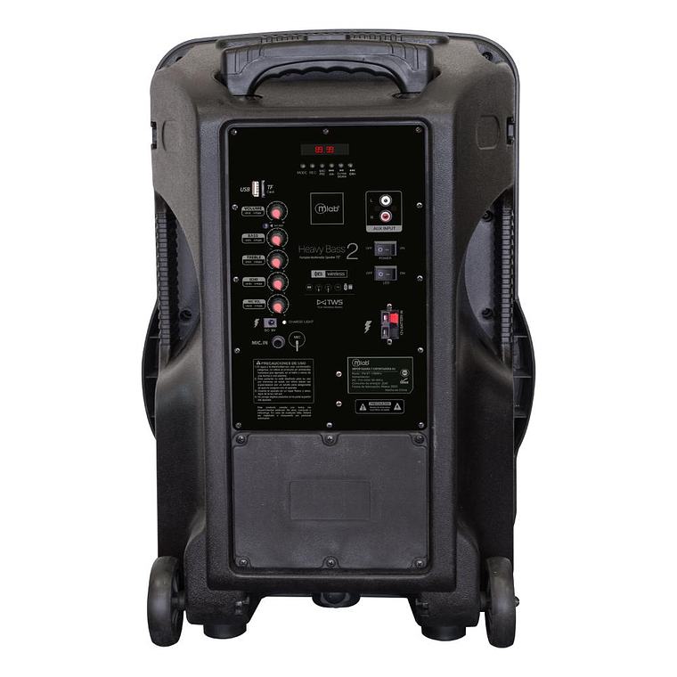 Parlante Portatil con atril y proyector LED Mlab Heavy Bass 2 3