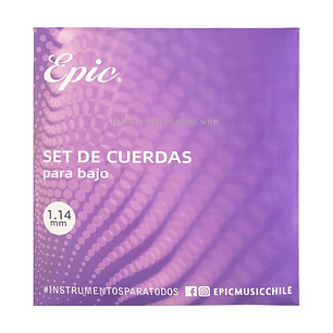 Cuerdas para bajo Epic Nickel-Plated Steel Wire 1.14mm