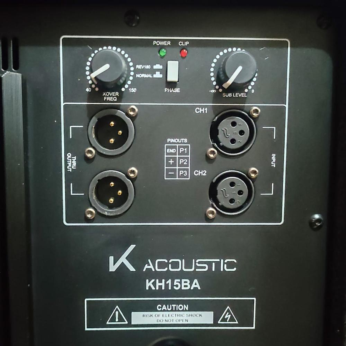 Sub Bajo Activo 15 Pulgadas K-Acoustic KH15BA 4