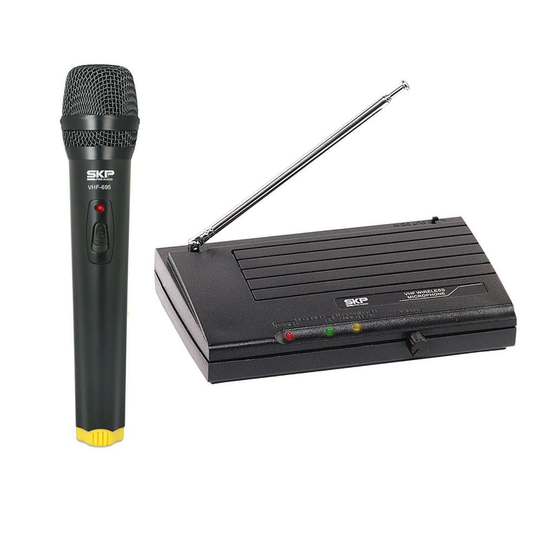 Sistema Microfono Inalambrico de Mano SKP VHF-695 1
