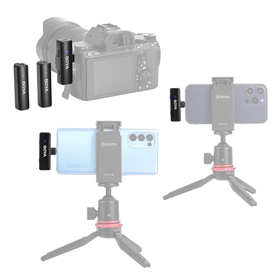 Sistema de microfono inalambrico doble Boya BOYALINK 6