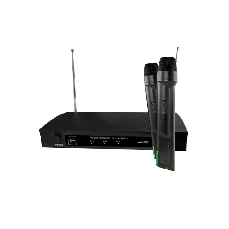 Sistema doble microfono inalambrico de mano Mlab 6038 1