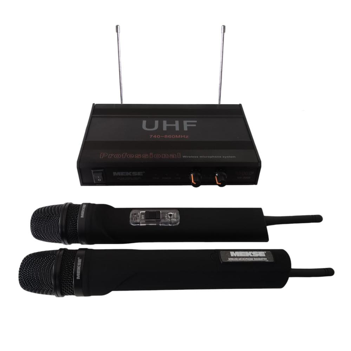 Sistema inalambrico UHF de mano doble Mekse MK-5000 1