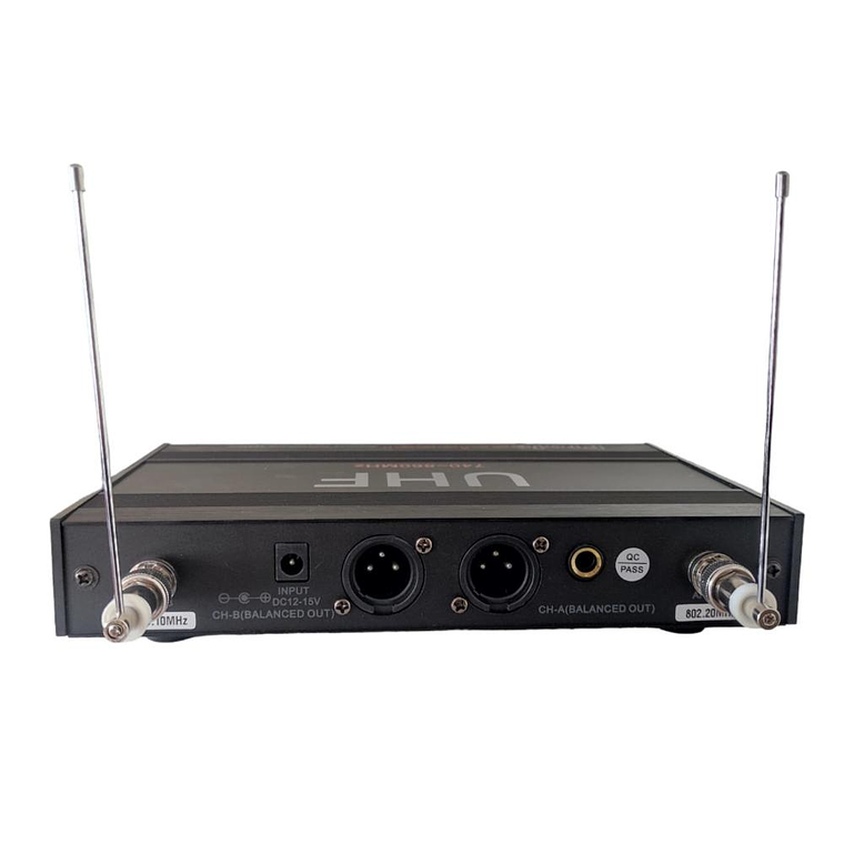 Sistema inalambrico UHF de mano doble Mekse MK-5000 4