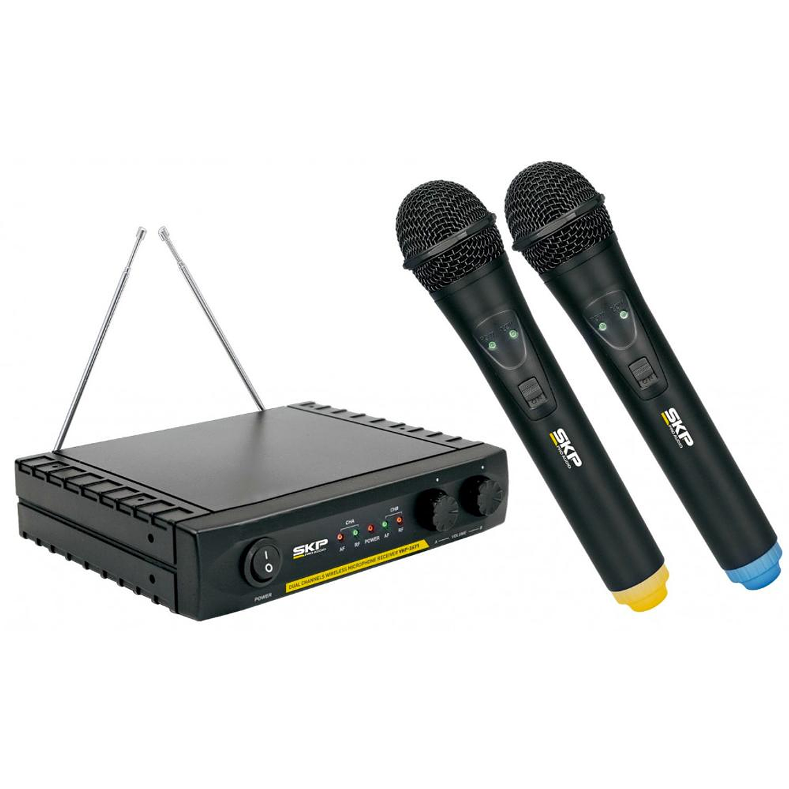 Sistema Inalambrico Dual de Mano SKP VHF 2671 1