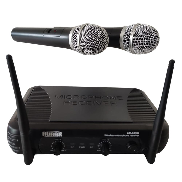 Sistema Inalambrico de Mano Dual Aurax AR68VD/HT-68V 1