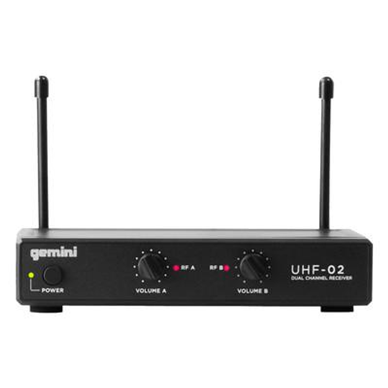 Sistema Inalambrico Lavalier Doble Gemini UHF-02HL-S34 2