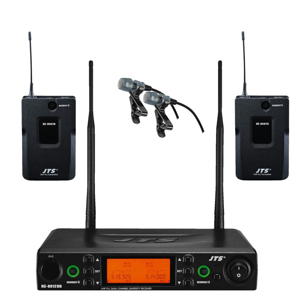 Sistema Dual Solapa JTS RU-8012DB/RU-850TB+CM501 1