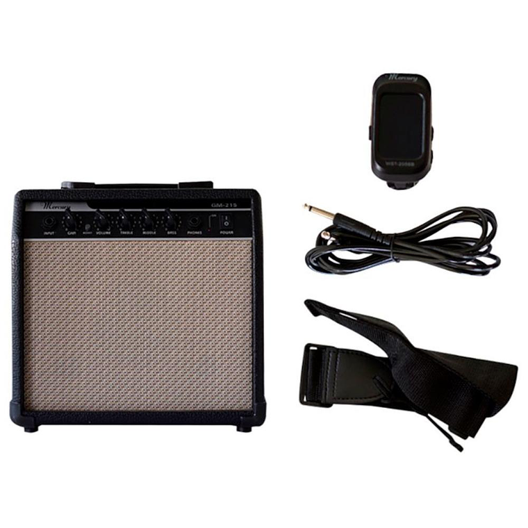 Pack Guitarra Electroacustica Mercury MAC01, cuerdas de nylon 3