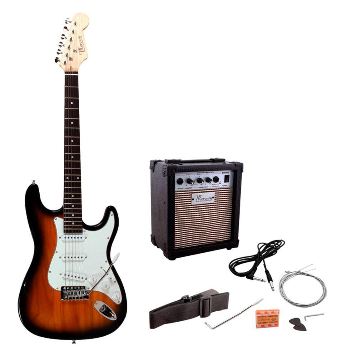Pack Guitarra Electrica Mercury MS15S Sunburst 1