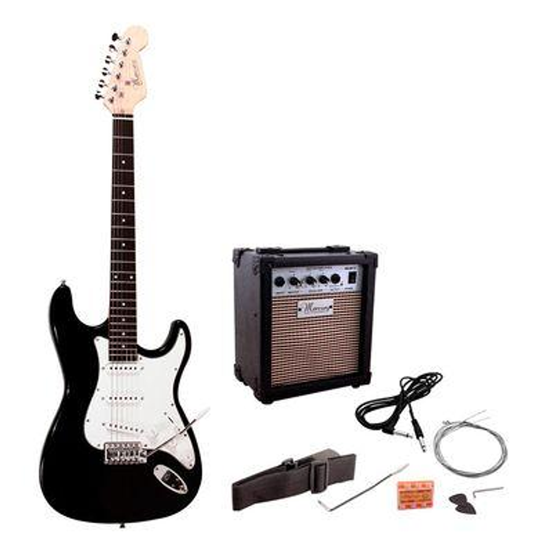 Pack Guitarra Electrica Mercury MS15N negro 1