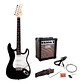 Pack Guitarra Electrica Mercury MS15N negro - Miniatura 1