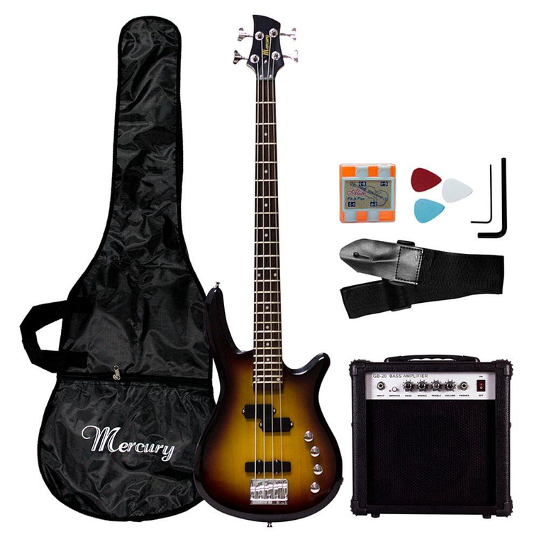 Pack Bajo Electrico Mercury B001SB Sunburst 1