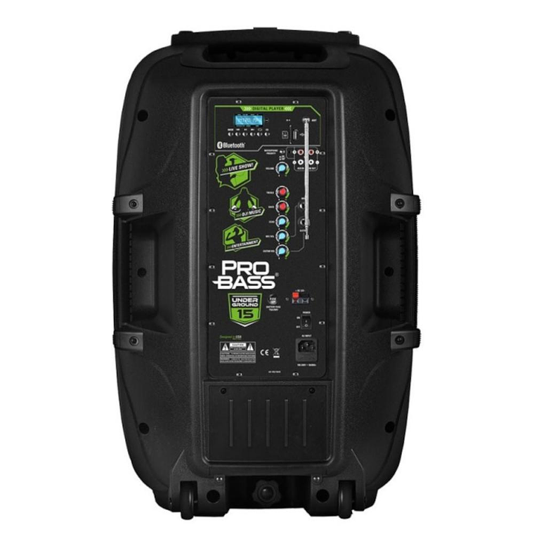 Parlante Portatil Karaoke Probass Underground 15 BT 2