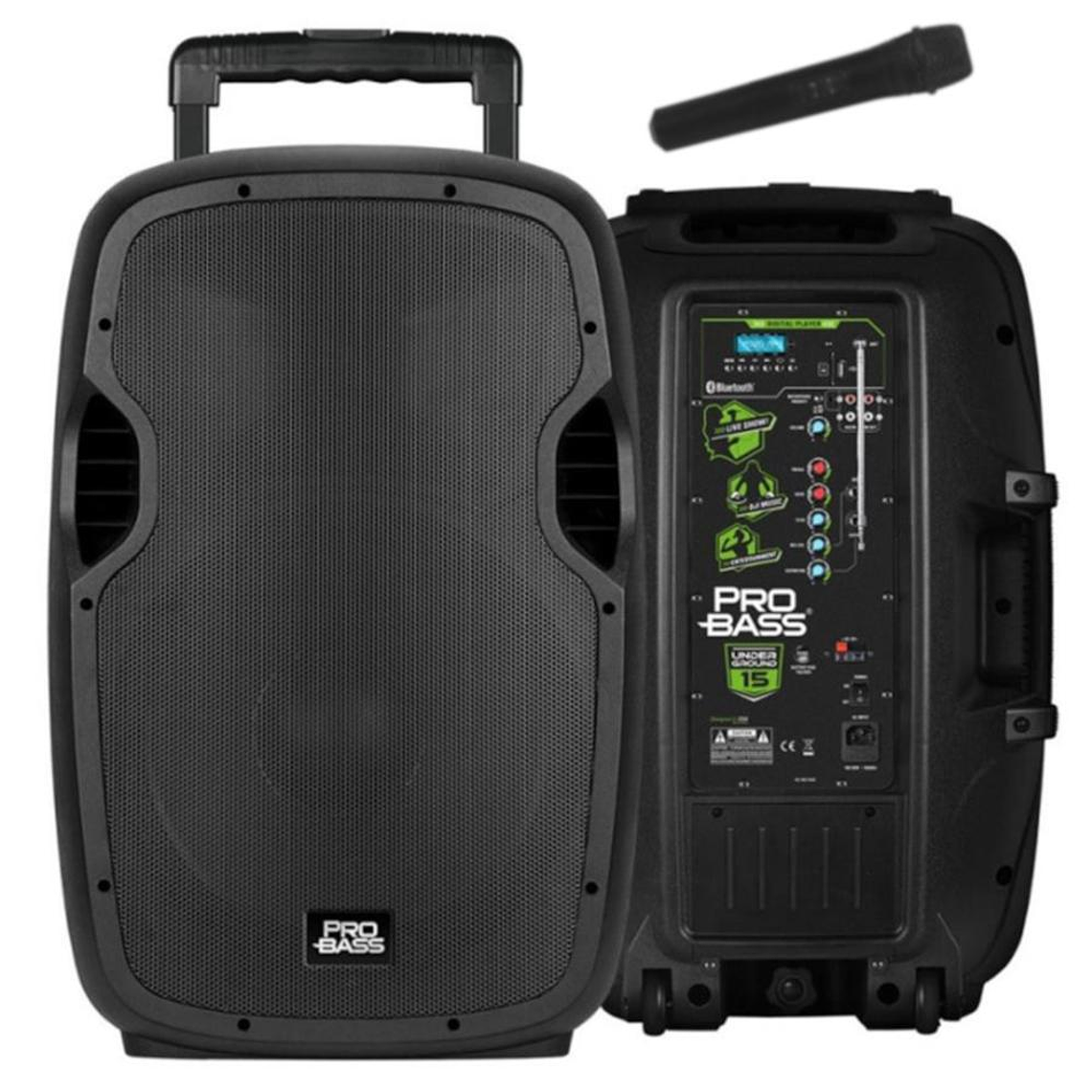 Parlante Portatil Karaoke Probass Underground 15 BT 4
