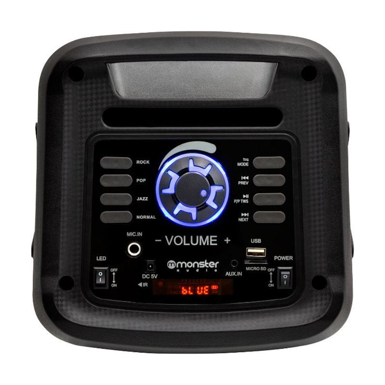 Parlante Karaoke Monster 849BK Doble 6.5'' 4