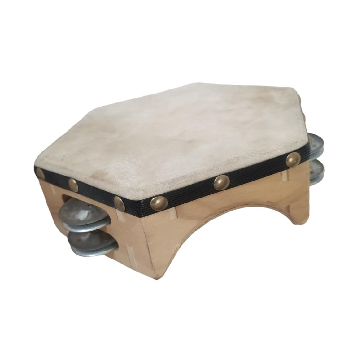 Pandero Cuequero Hexagonal 8'' Castellon Negro 2