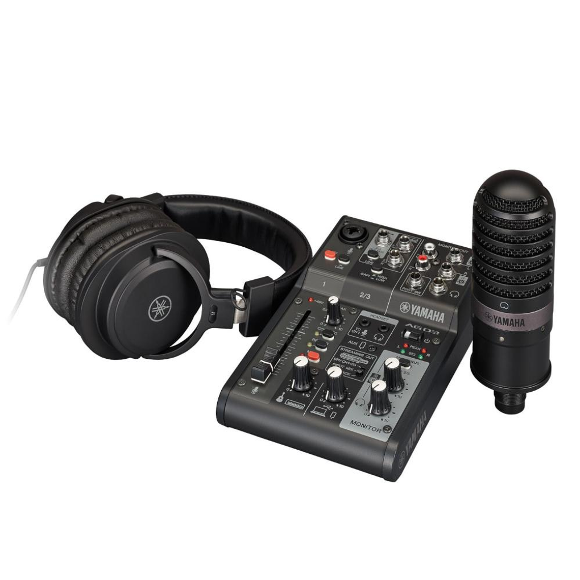 Pack para streaming Yamaha AG03 MK2 LSPK Black 1