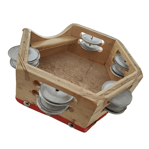 Pandero 8'' Hexagonal Castellon HEXA-4010 Rojo