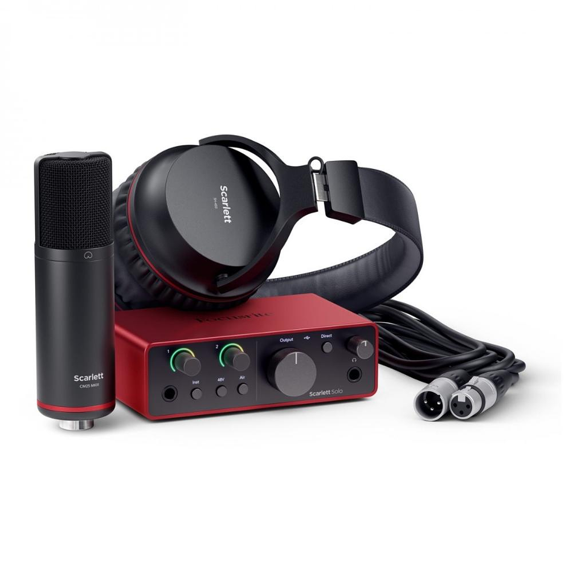 Pack de grabacion Focusrite Scarlett Solo Studio 4th Gen. 1