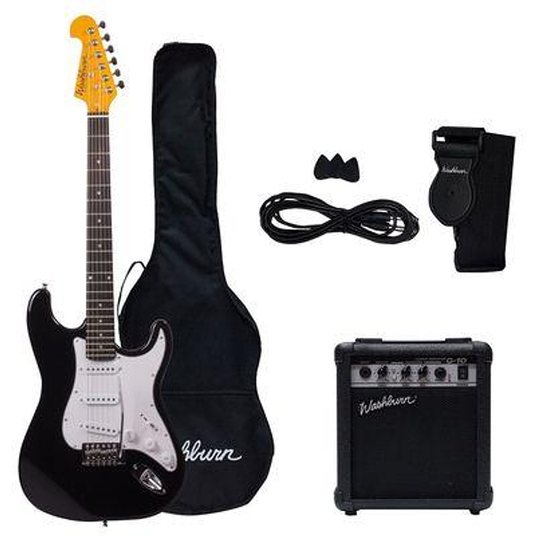 Pack de guitarra electrica Washburn WS300B Negro 1