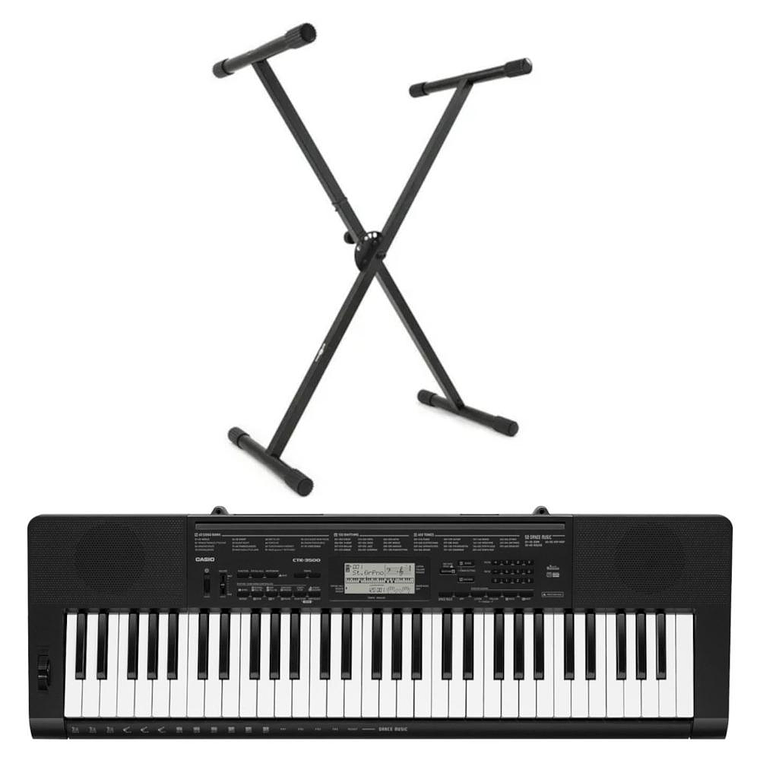 Pack Teclado Casio CTK-3500 + atril de tubo simple 1