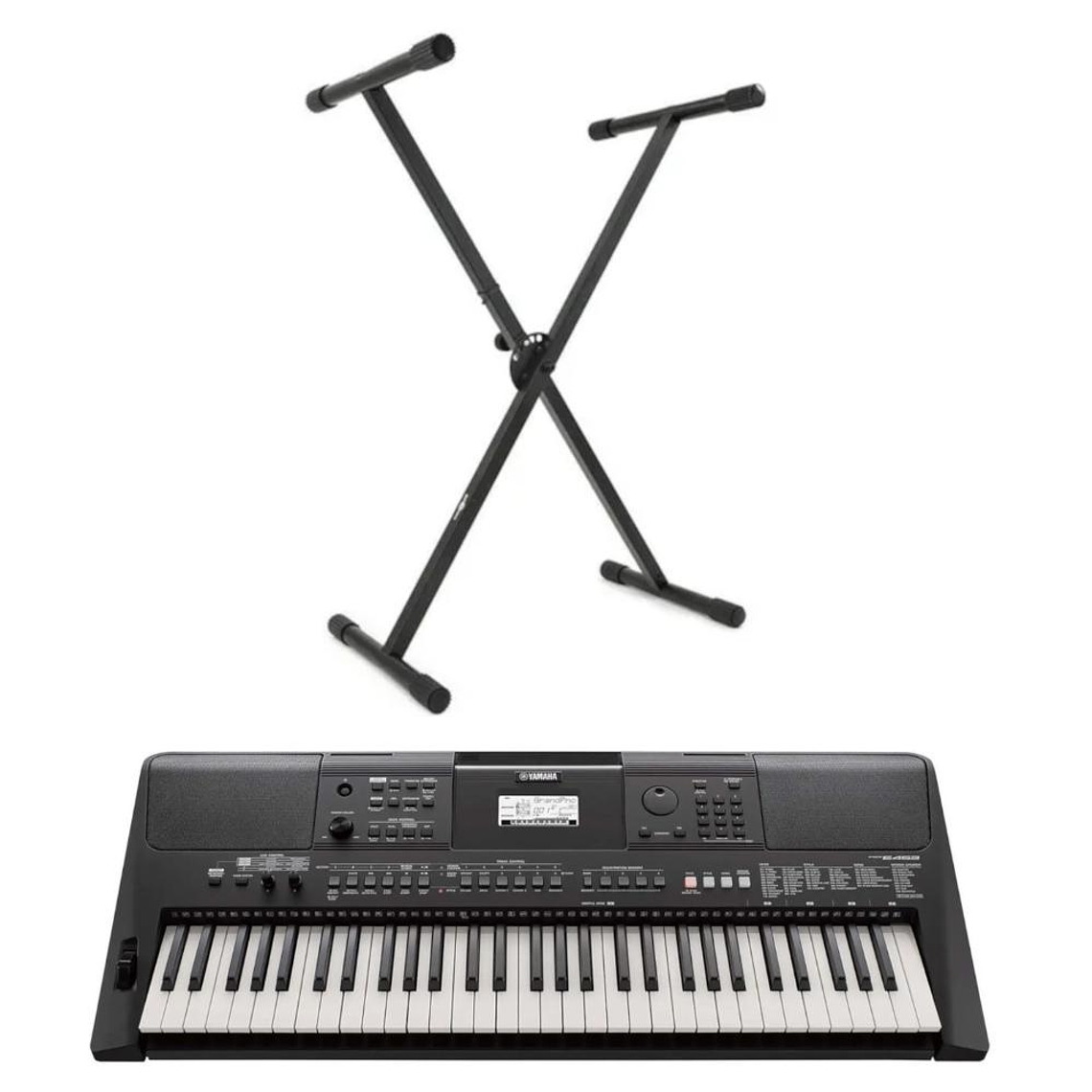 Pack Teclado Yamaha PSR-E463 + atril de tubo simple 1