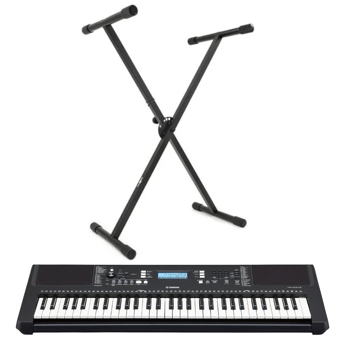 Pack Teclado Yamaha PSR-E373 + atril de tubo simple 1