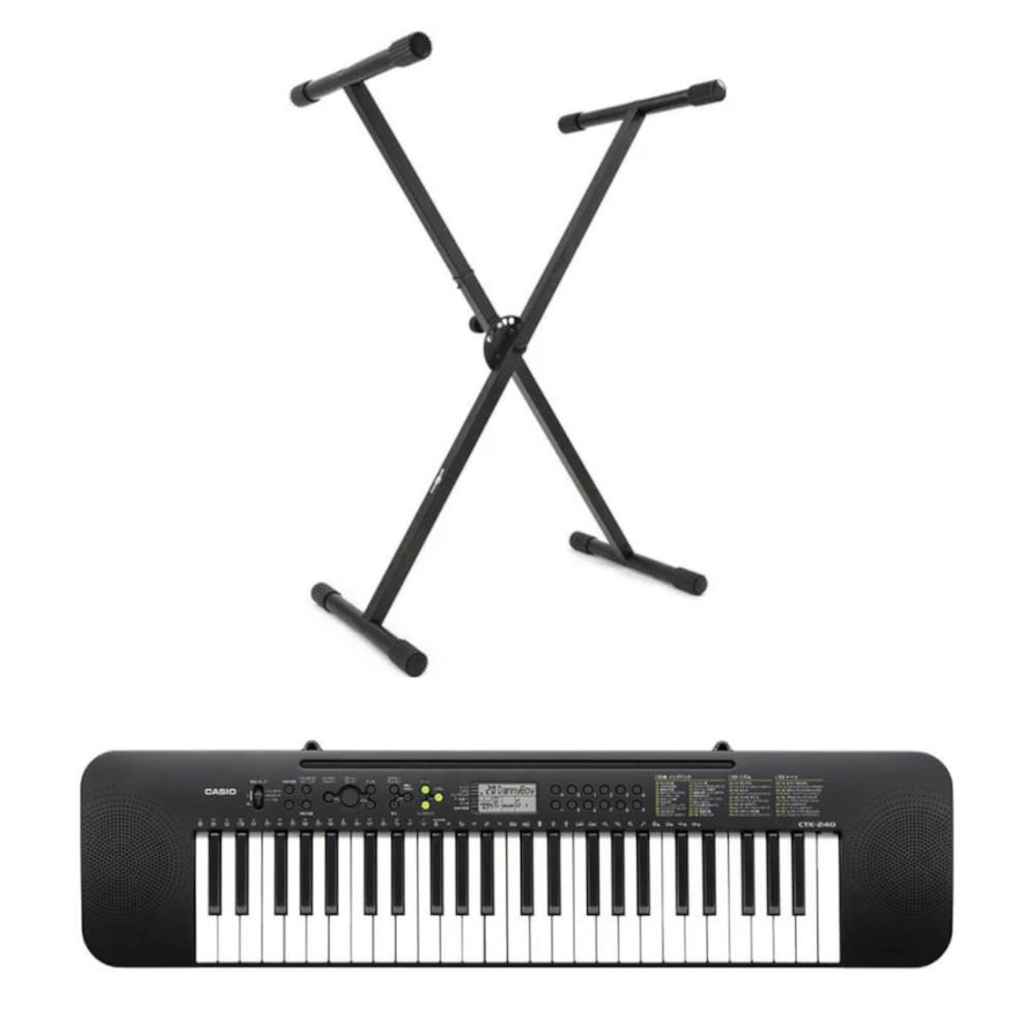 Pack Teclado Casio CTK-240 + atril de tubo simple 1