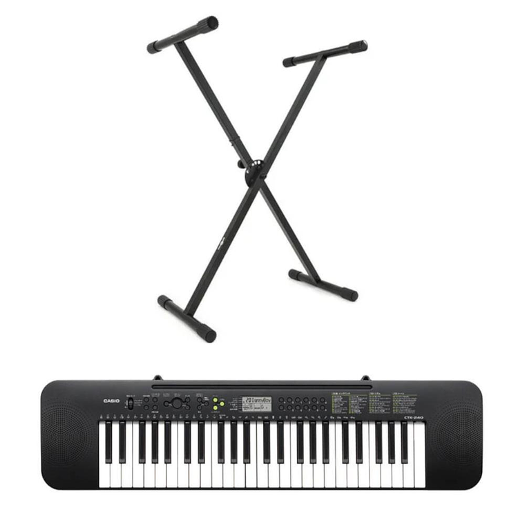 Pack Teclado Casio CTK-240 + atril de tubo simple 1