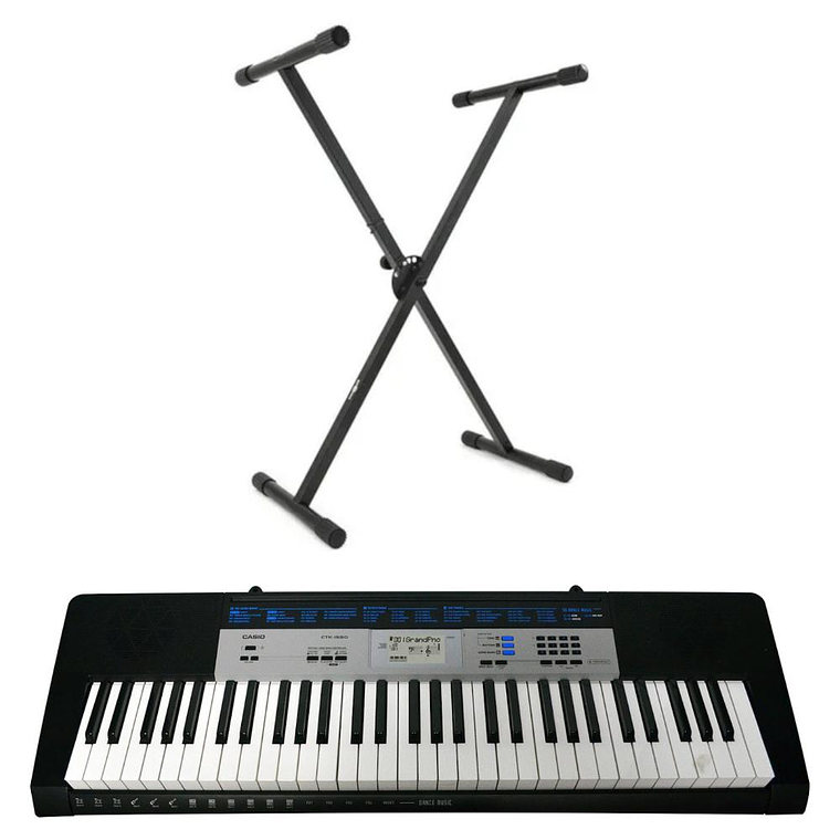 Pack Teclado Casio CTK-1550 + atril de tubo simple 1