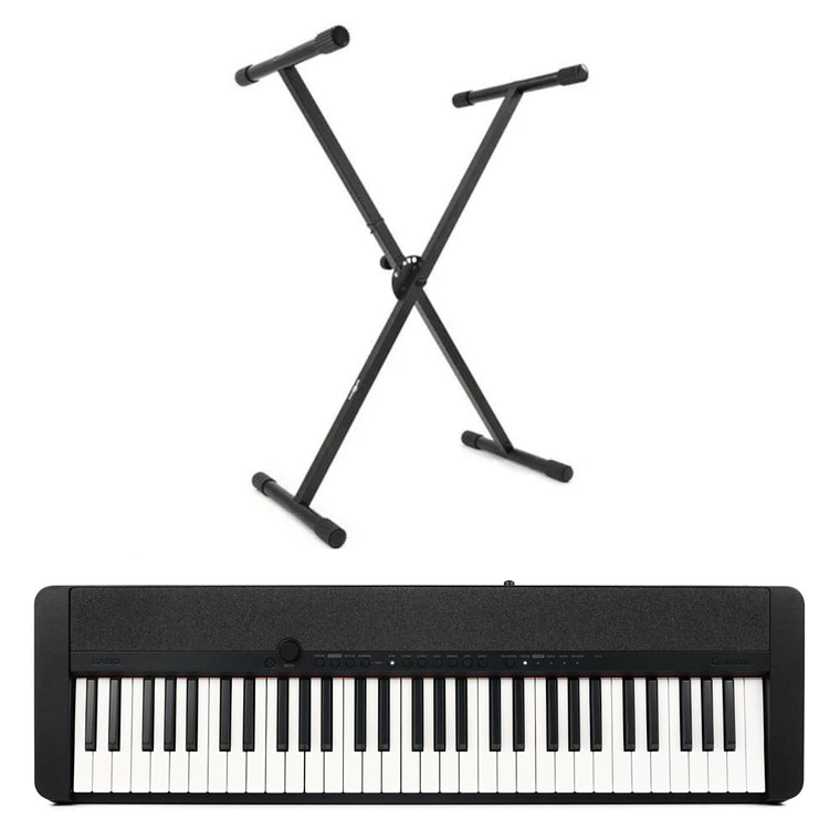 Pack Teclado Casio CT-S1 Negro + atril de tubo simple 1