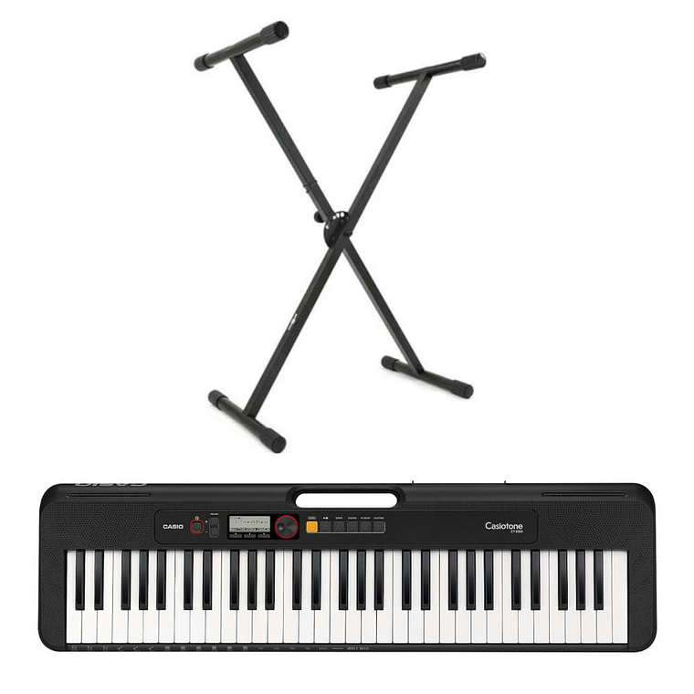 Pack Teclado Casio CT-S200BKC2 + atril de tubo simple 1