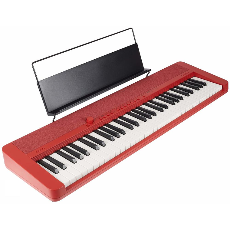Pack Teclado Casio CT-S1 Rojo + atril de tubo simple 2