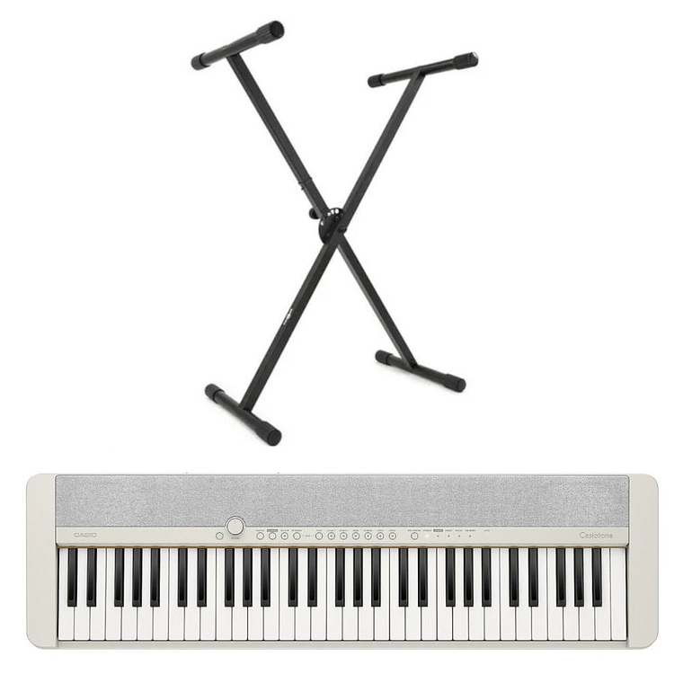 Pack Teclado Casio CT-S1 Blanco + atril de tubo simple 1