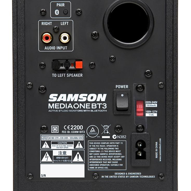Monitor activo Samson MEDIAONE BT3 (Par) - Bluetooth 2