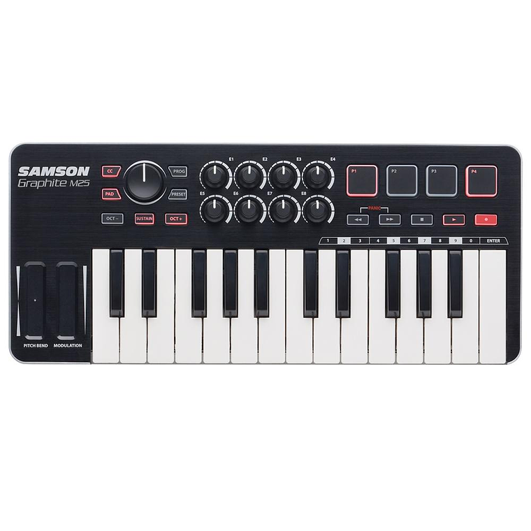 Controlador MIDI Samson Graphite M25 BK 2