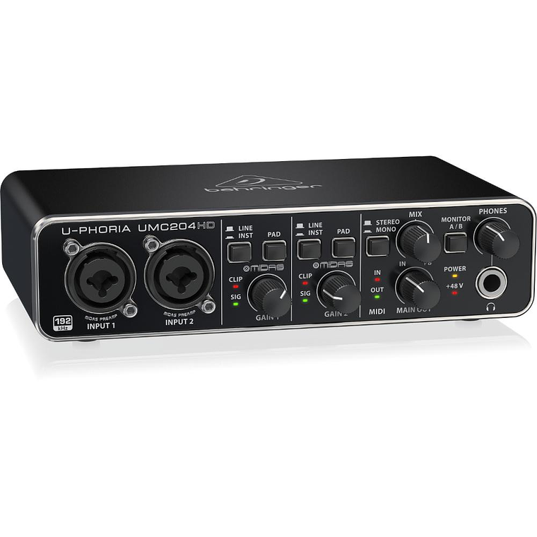 Interfaz Behringer U-PHORIA UMC204HD 1
