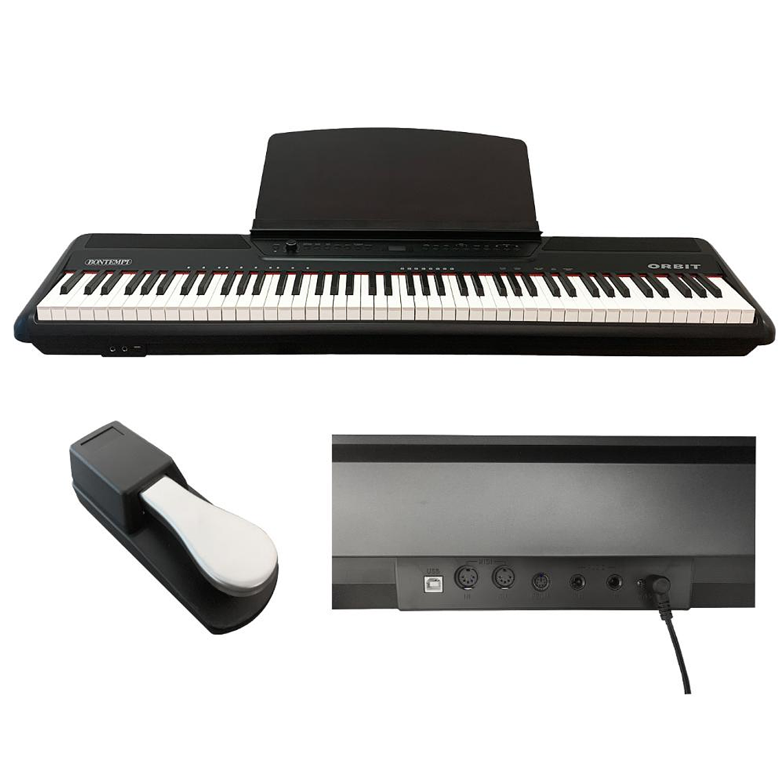 Piano Digital Bontempi Orbit 88 teclas hammer 4