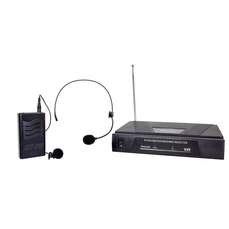 Microfono Inalambrico Cintillo y Solapa PHILCO WM210 1