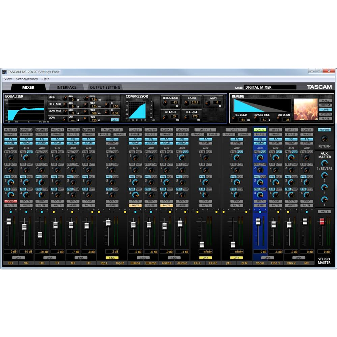 Interfaz Tascam US-20x20 4