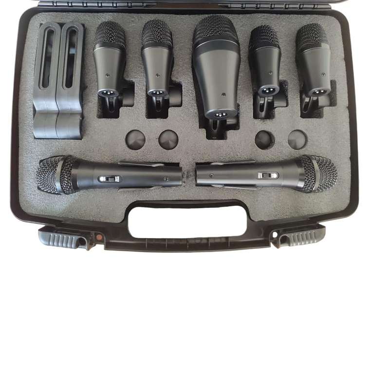 Kit de 7 microfonos para bateria Fidek DRUMKIT7 DK7 6