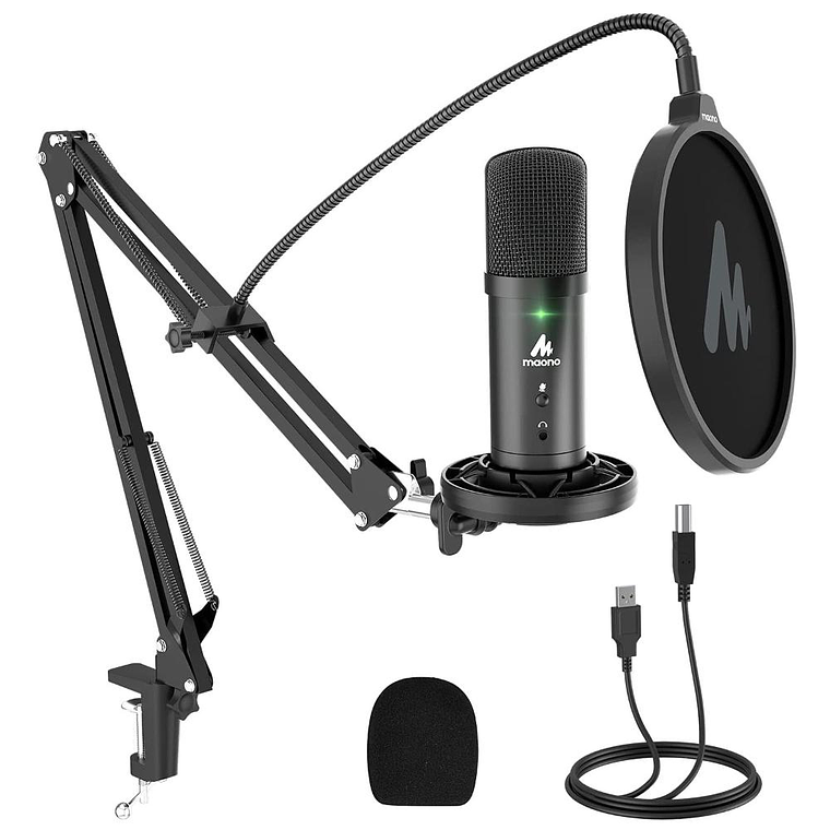 Kit Microfono Condensador Monitoreo Maono AU-PM401 1