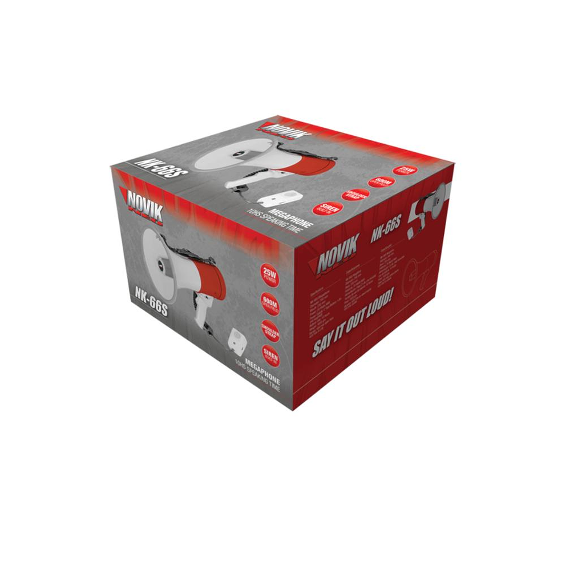 Megafono Portatil de 25W Novik NK-66S 2